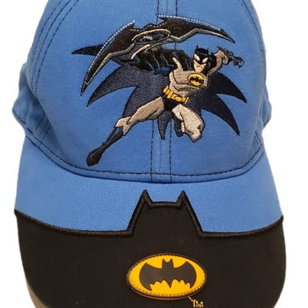 BATMAN Boys Baseball Cap with Embroidered Front & Bill, High Quality DC Comics